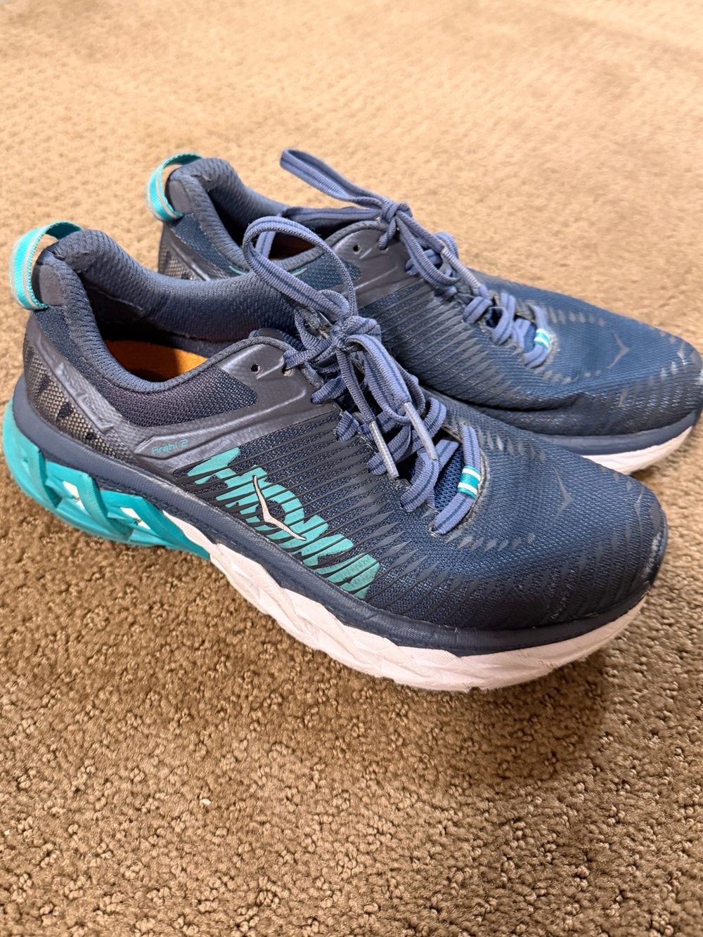 Hoka Arahi 2 Women's Navy & Teal Running Shoes